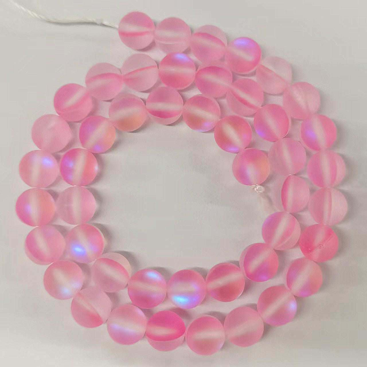 Matte Colorful Iridescent Mermaid Glass Beads 6mm 62pcs 9