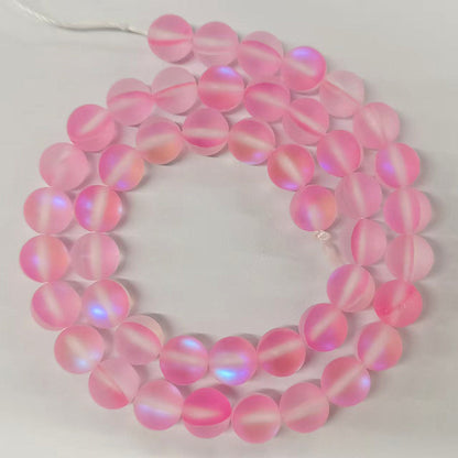 Matte Colorful Iridescent Mermaid Glass Beads 6mm 62pcs 9