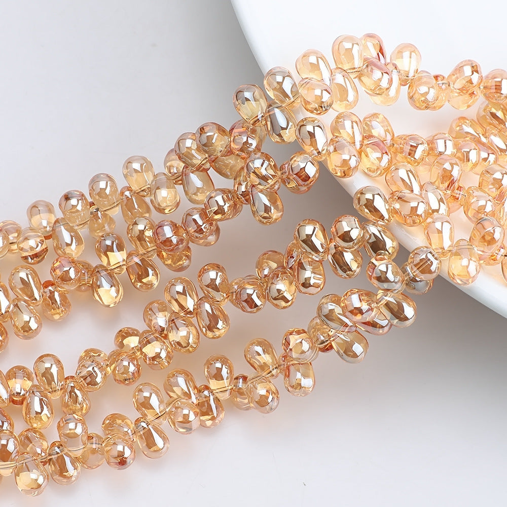Crystal Teardrop Czech Glass Beads 6 9mm Iridescent Colors 100pcs 12