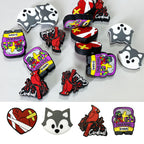 Silicone Focal Beads Cartoon Animals Red Cardinal Husky 20pcs 2