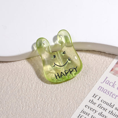 Transparent Handbag Acrylic Beads 25mm Cartoon Pattern Printed 10pcs 9
