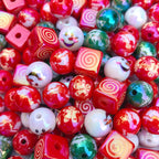 UV Plating Christmas Snowman Acrylic Beads 16mm Colorful 20pcs 2