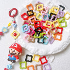 Hollow Clover Frame Acrylic Beads 13mm Colorful Mixed 100pcs 2