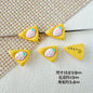 Baking Painted Duck and Strawberry Cake Metal Beads 13/10mm 20pcs 10