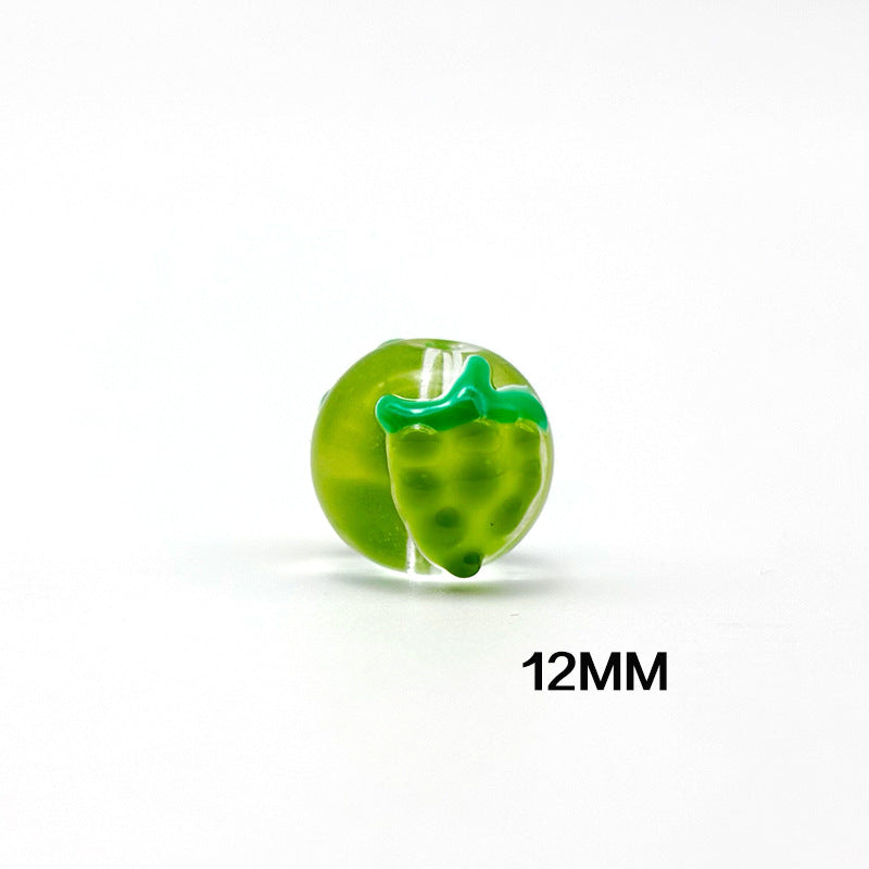 Hand Painted Christmas Enamel Glass Beads 12mm 14mm 1pc 27