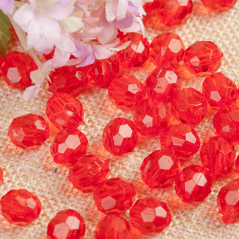Faceted Clear Bubblegum Beads 20mm Translucent Chunky Acrylic 110pcs 4