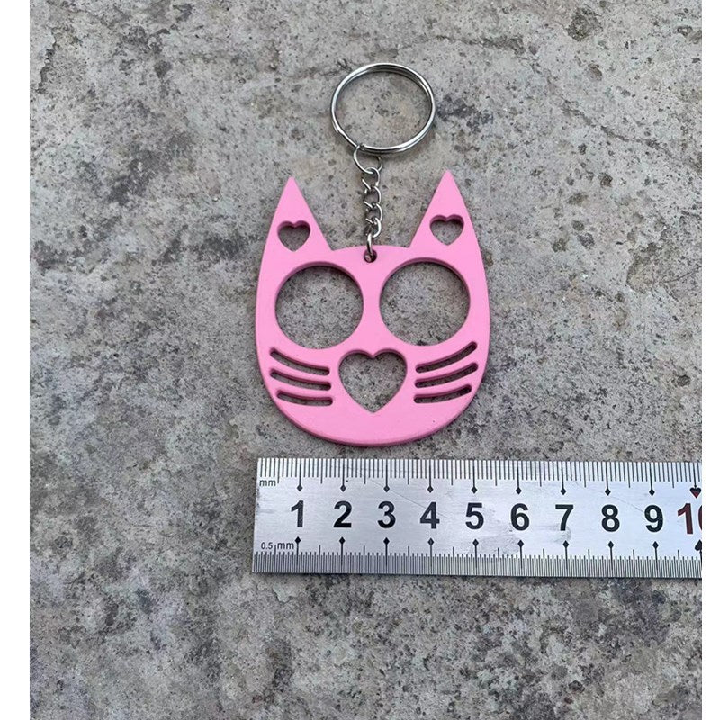 Cat Ear Self Defense Keychain Zinc Alloy 7cm 2pcs 4