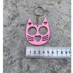 Cat Ear Self Defense Keychain Zinc Alloy 7cm 2pcs 4