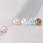 Moonstone Five-Petal Flower Clay Beads 19mm Opalescent 5pcs