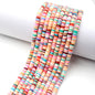 Flat Clay Beads 6mm Colorful Polymer Spacer Disc 10strands 17
