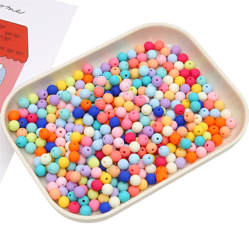Opaque Acrylic Beads 8mm Pastel Matte Colors 60pcs 4