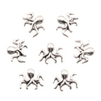 Octopus Metal Beads 14mm Antique Silver Tone 100pcs 5