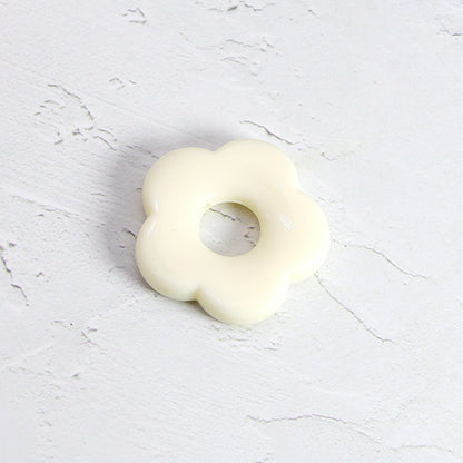Acrylic Flower Spacer Beads 26mm Hollow Five Petal Large Hole 100pcs 21