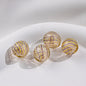 Swirl Pattern Blown Glass Beads 10-16mm Colorful Translucent 4pcs 21