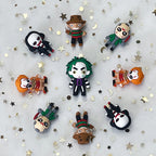 Silicone 3D Focal Beads Halloween Cartoon Characters Bold Spooky 20pcs 3