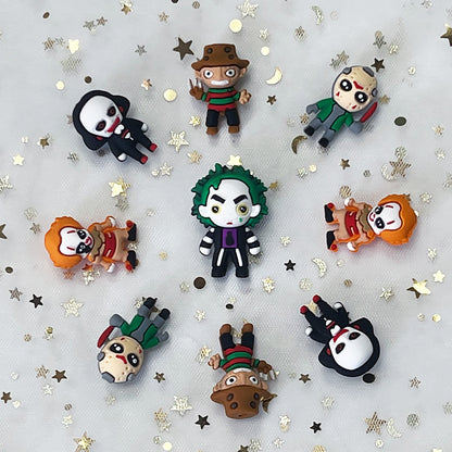 Silicone 3D Focal Beads Halloween Cartoon Characters Bold Spooky 20pcs 3