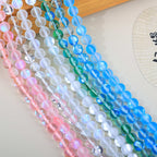 Mermaid Round Glass Beads 6mm Matte Pastel Jewel Tones 40pcs 2