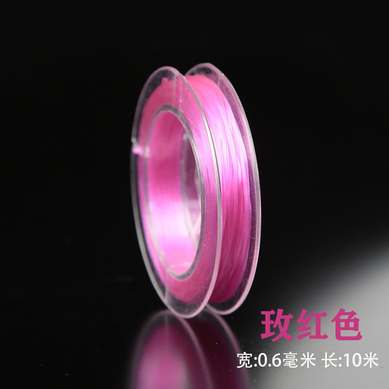 Flat Elastic Spandex Thread 0.6mm Diameter Clear Case 100m 13