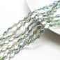 Electroplated Rhombus Glass Beads 11mm Transparent Mixed Colors 20pcs 9