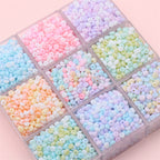Frosted Abacus Glass Beads 3x6mm Pastel Matte Finish 70pcs