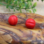 Frosted Pumpkin Glass Beads 10mm Matte Autumn Colors 20pcs 3