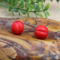 Frosted Pumpkin Glass Beads 10mm Matte Autumn Colors 20pcs 3
