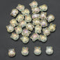 Plating Bunny Head Glass Beads 12mm Iridescent 30pcs 19