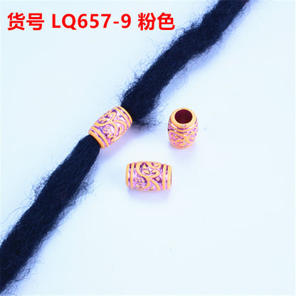 Colorful Winding Rattan Patterned Acrylic Beads 16mm Plastic 100pcs 14