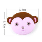 Silicone Focal Beads Monkey Face Rounded Ears 20pcs 3