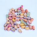Colorful Winding Rattan Patterned Acrylic Beads 16mm Plastic 100pcs 5