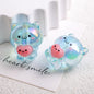 Plating Heart Acrylic Beads 27mm Transparent Cat Design 10pcs 7
