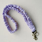 Stretchy Satin Scrunchie Lanyard Keychain Ruched Texture 49cm 1pc 9