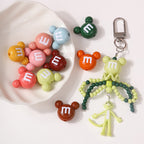 Painted Mickey Head Acrylic Beads 19x22mm Colorful Glossy 50pcs 2