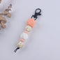 Leopard Silicone Beaded Keychain Colorful Animal Print Charm 9