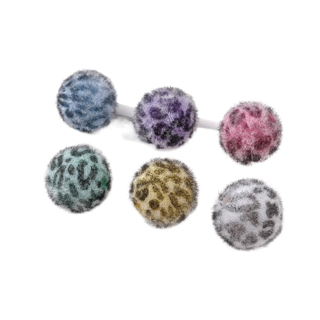 Flocking Leopard Acrylic Round Beads 15mm Colorful Mixed 20pcs 5