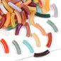 Curved Tube Acrylic Beads 32mm Translucent Mixed Colors 40pcs 21