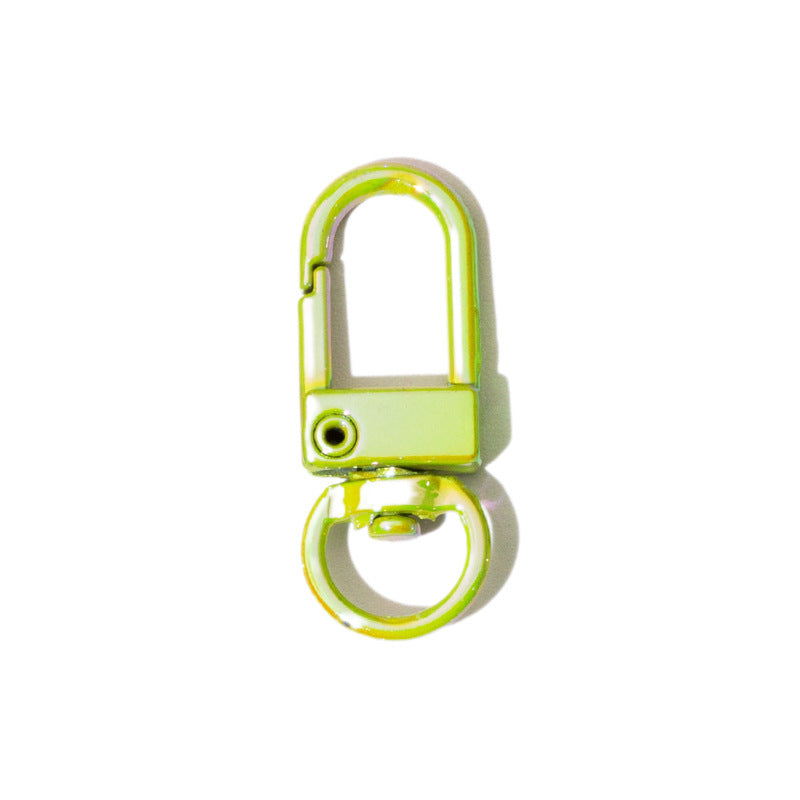 Colorful Zinc Alloy Keychain Clasps 32mm Plating 10pcs 20