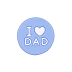 Silicone Focal Beads I Love Dad Embossed Text Solid Color 20pcs 6