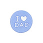 Silicone Focal Beads I Love Dad Embossed Text Solid Color 20pcs 6
