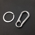 Minimalist Metal Car Keychain Zinc Alloy Silver Tone 3