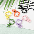 Zinc Alloy Cherry Shaped Spray Painted Swivel Buckle Keychain Clasps 10pcs 2