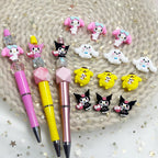 Silicone 3D Focal Beads Sanrio Pom Pom Purin Holding Dog OK Heart 4