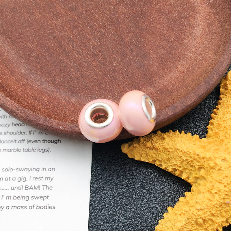 Resin Spacer Beads Pink Tone 40pcs 21