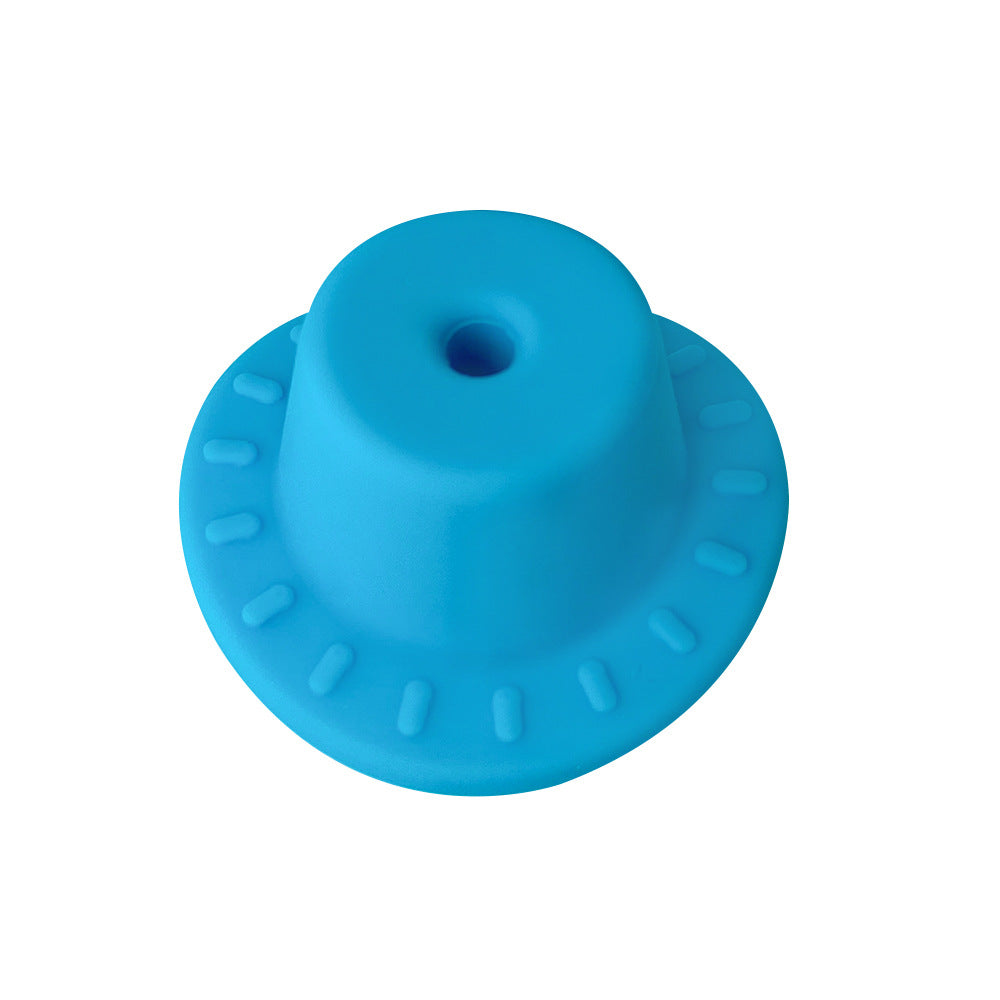 Silicone Focal Beads Hats Raised Dash Brim Detail 20pcs 17