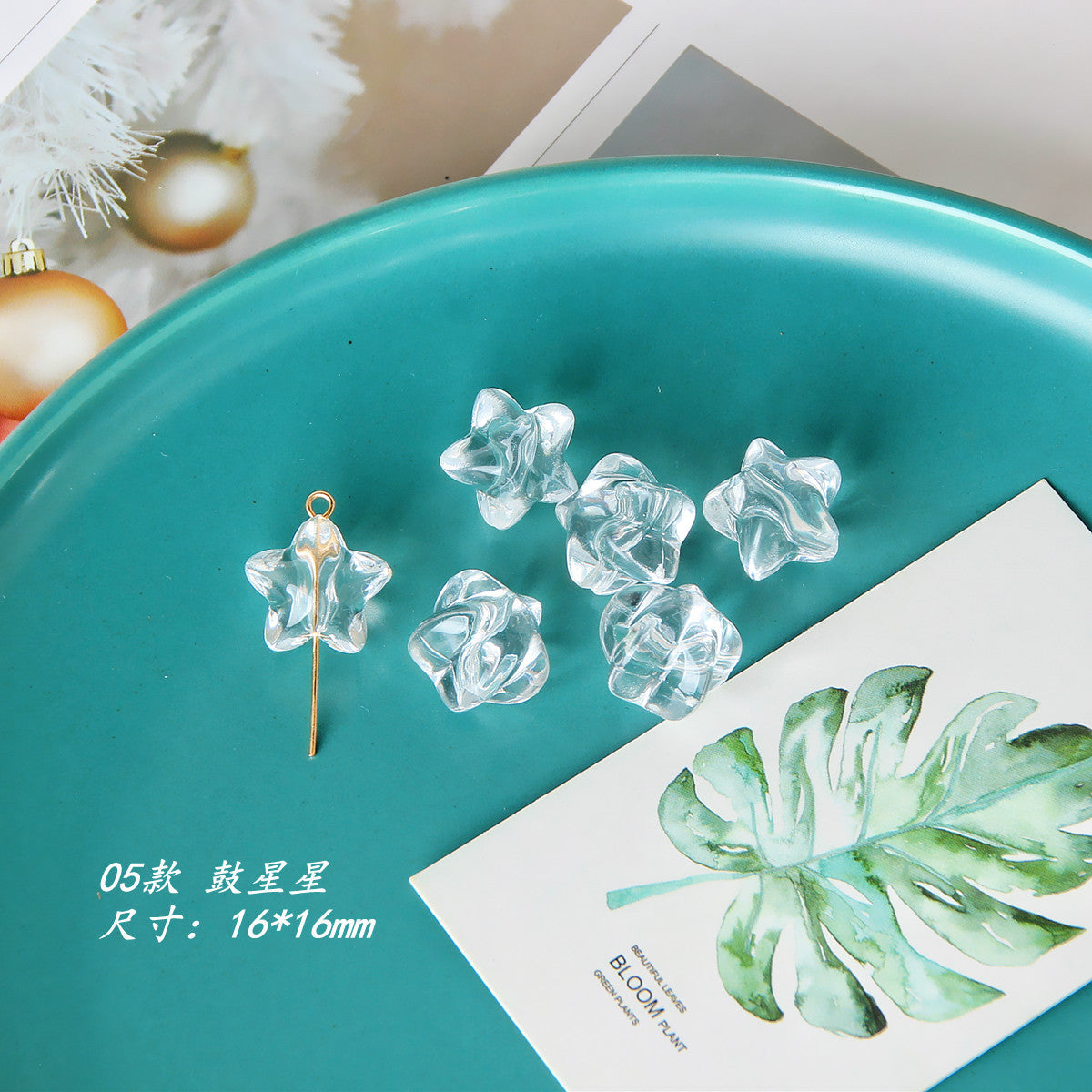 Transparent Butterfly Flower Star Acrylic Beads Single Piece Summer Series 10