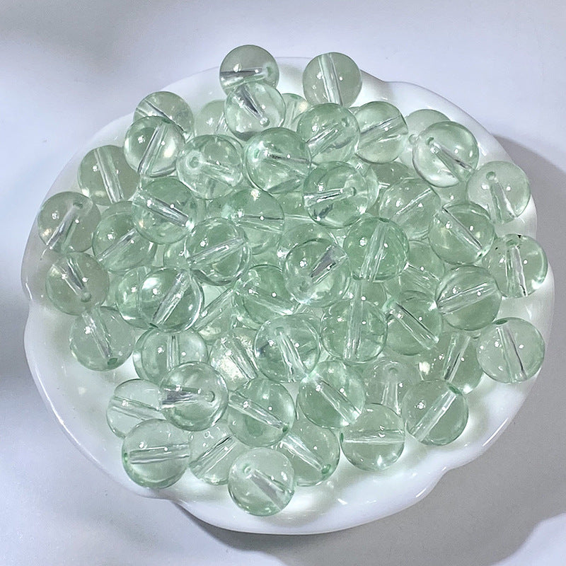 Transparent Glass Beads 10mm Soft Pastel Glossy Finish 100pcs 5