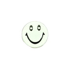 Smiling Face Metal Beads 10mm Baking Painted Zinc Alloy 50pcs 4