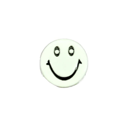 Smiling Face Metal Beads 10mm Baking Painted Zinc Alloy 50pcs 4