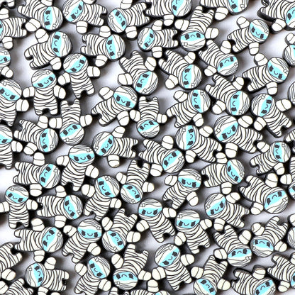 Halloween Mummy Clay Beads 10mm Polymer Cute Character 100pcs 7