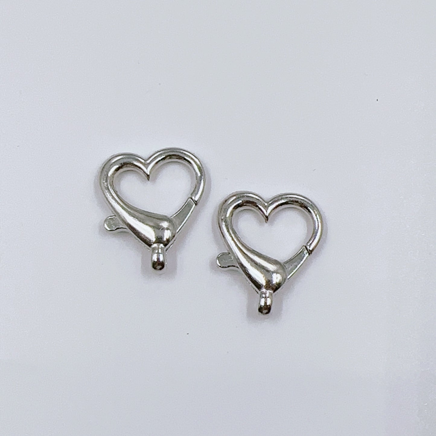 Spray Painted Alloy Heart Connector Clasps Metal Hardware 10pcs 15